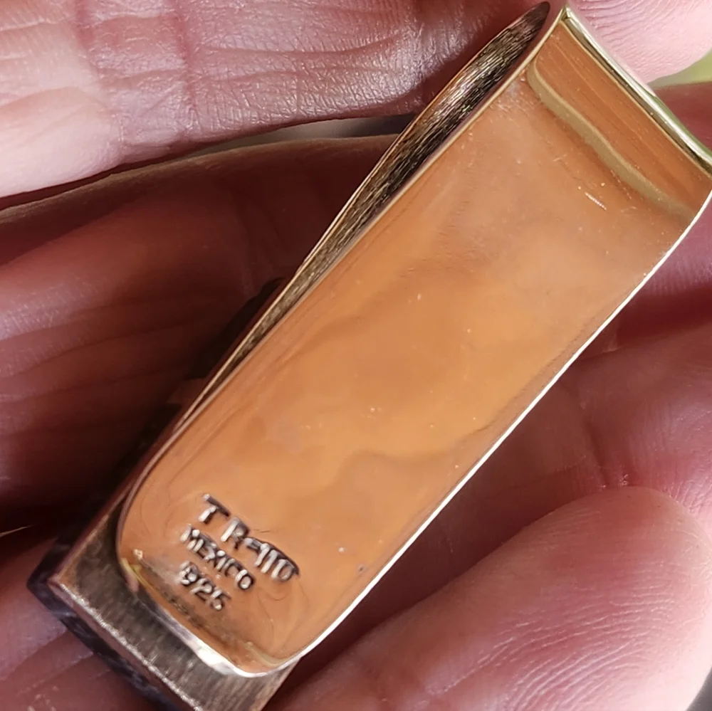 Sterling Silver Sodalite GEMSTONE Money CLIP